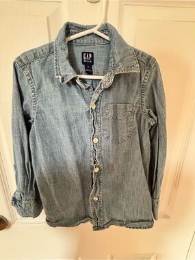 GAP Light Blue Denim Button-Down Shirt